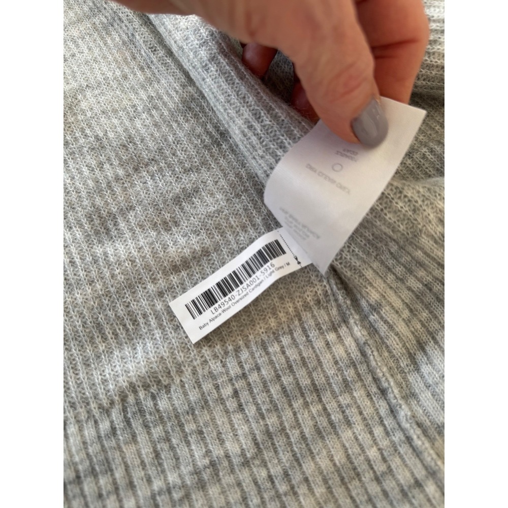 Quince Baby Alpaca Wool Oversized Cardigan Gray Size M Lightweight Soft - Picture 11 of 11